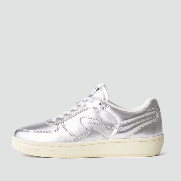 Rag & Bone Retro Court Sneaker Leather
Low Top Size 36 Metallic Silver - Picture 1 of 3
